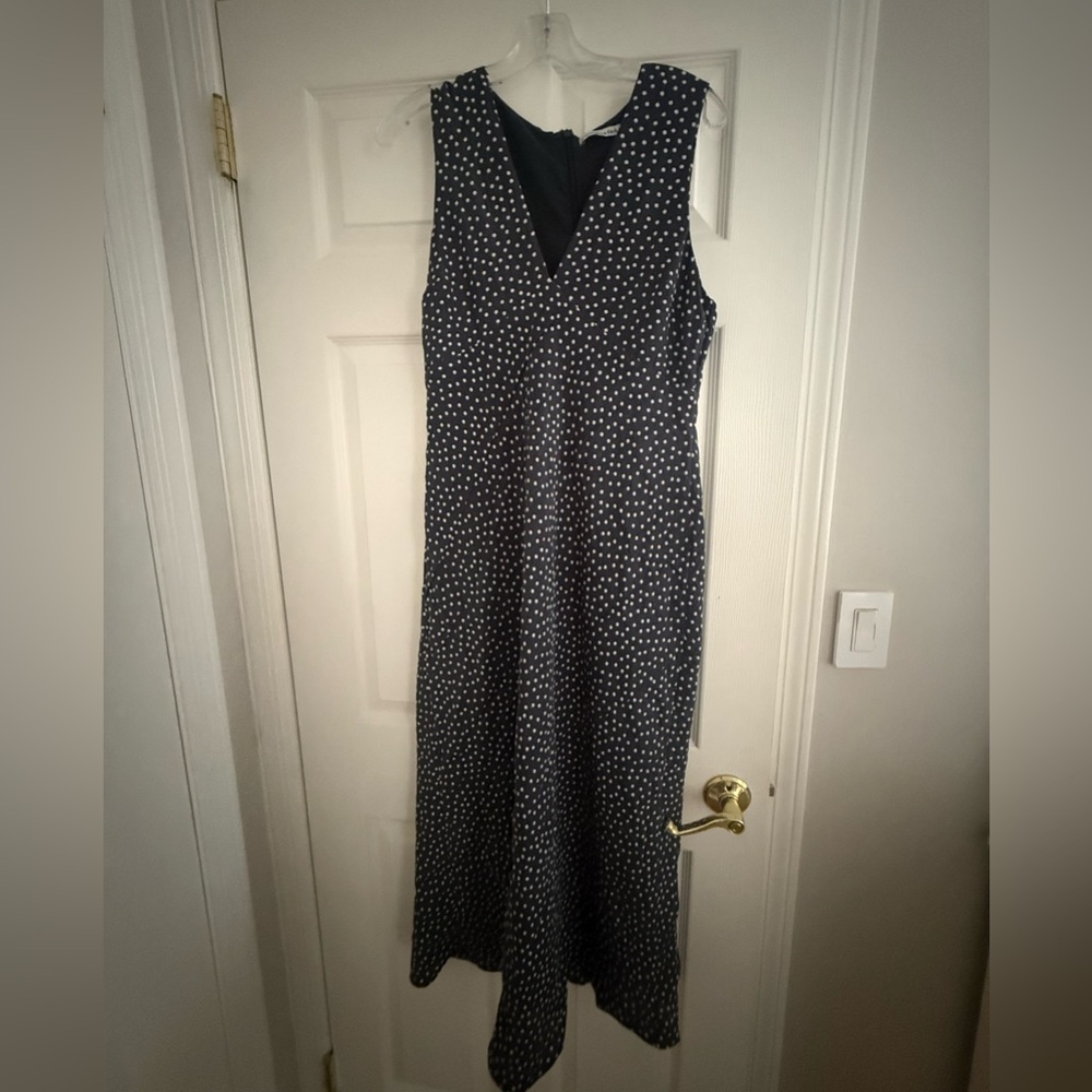 Abercrombie & Fitch Black Maxi Dress with White Polka Dots